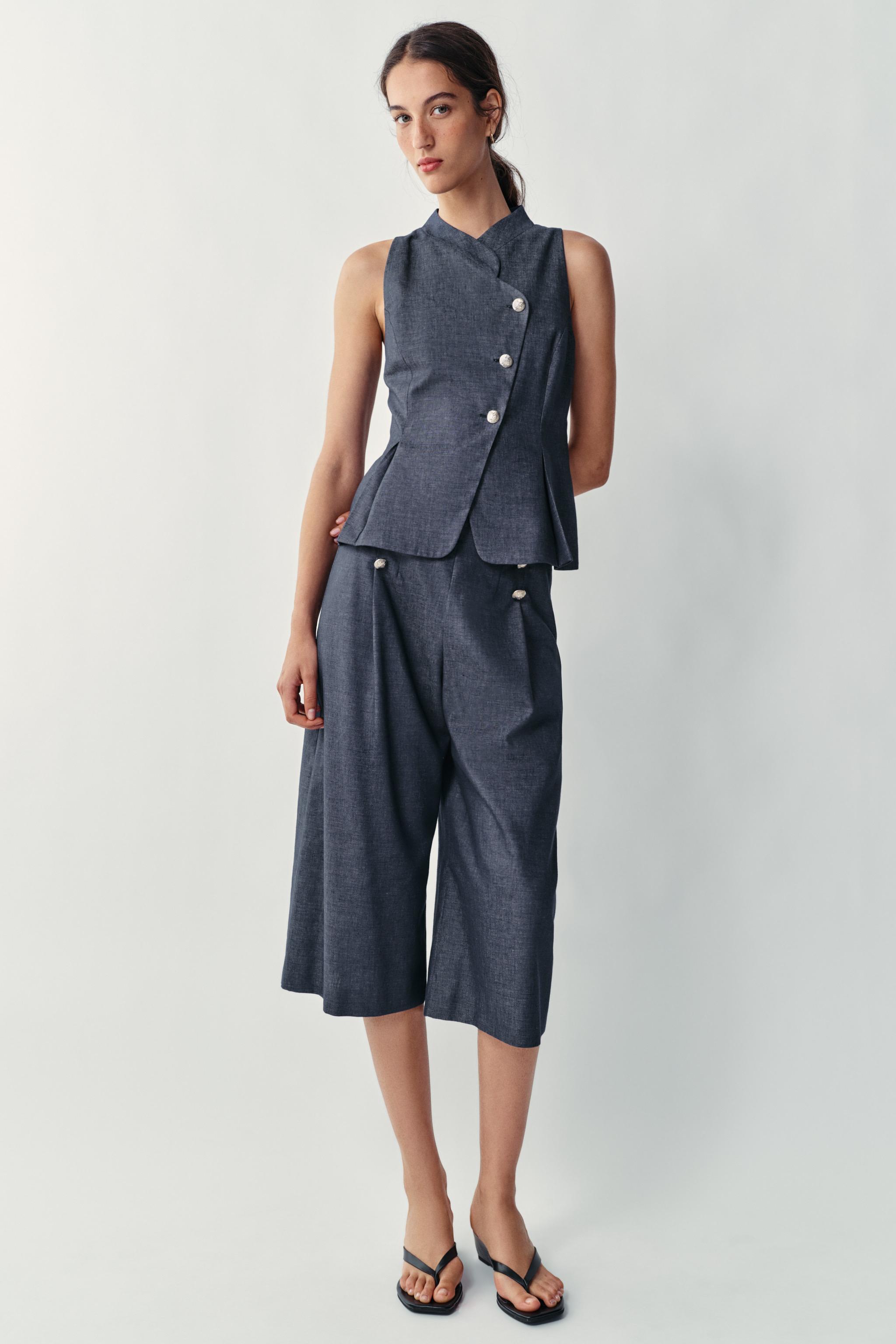 GILET CROISÉ EN LIN